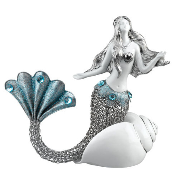 Jewels of the Sea White Porcelain Mermaid Nixie - Picture 1 of 2